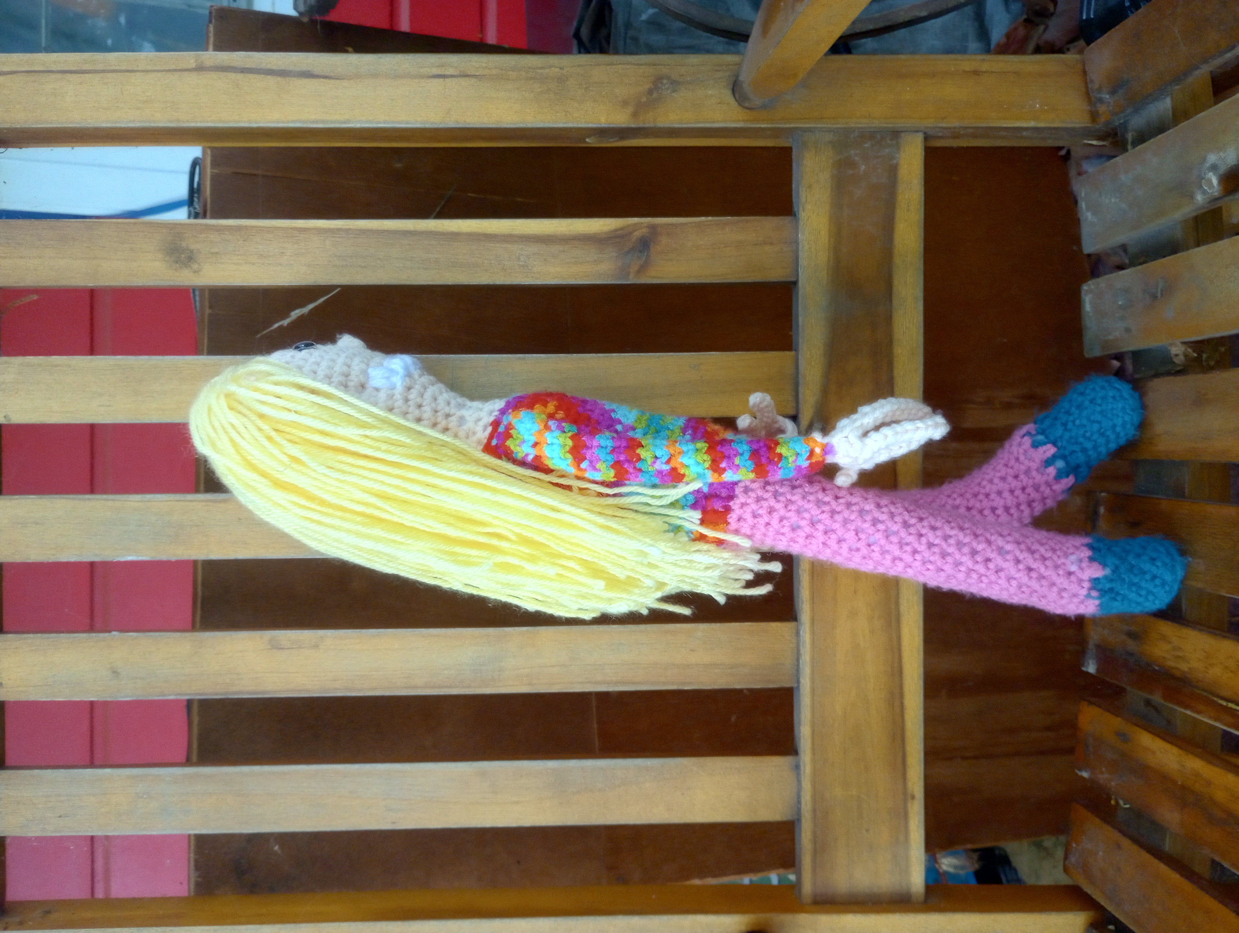 The same doll, seen from the side to show the effect of the uncanny sizing.